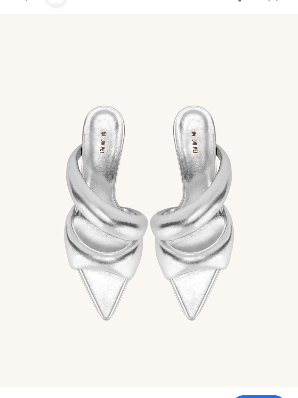 JW PEI silver heels